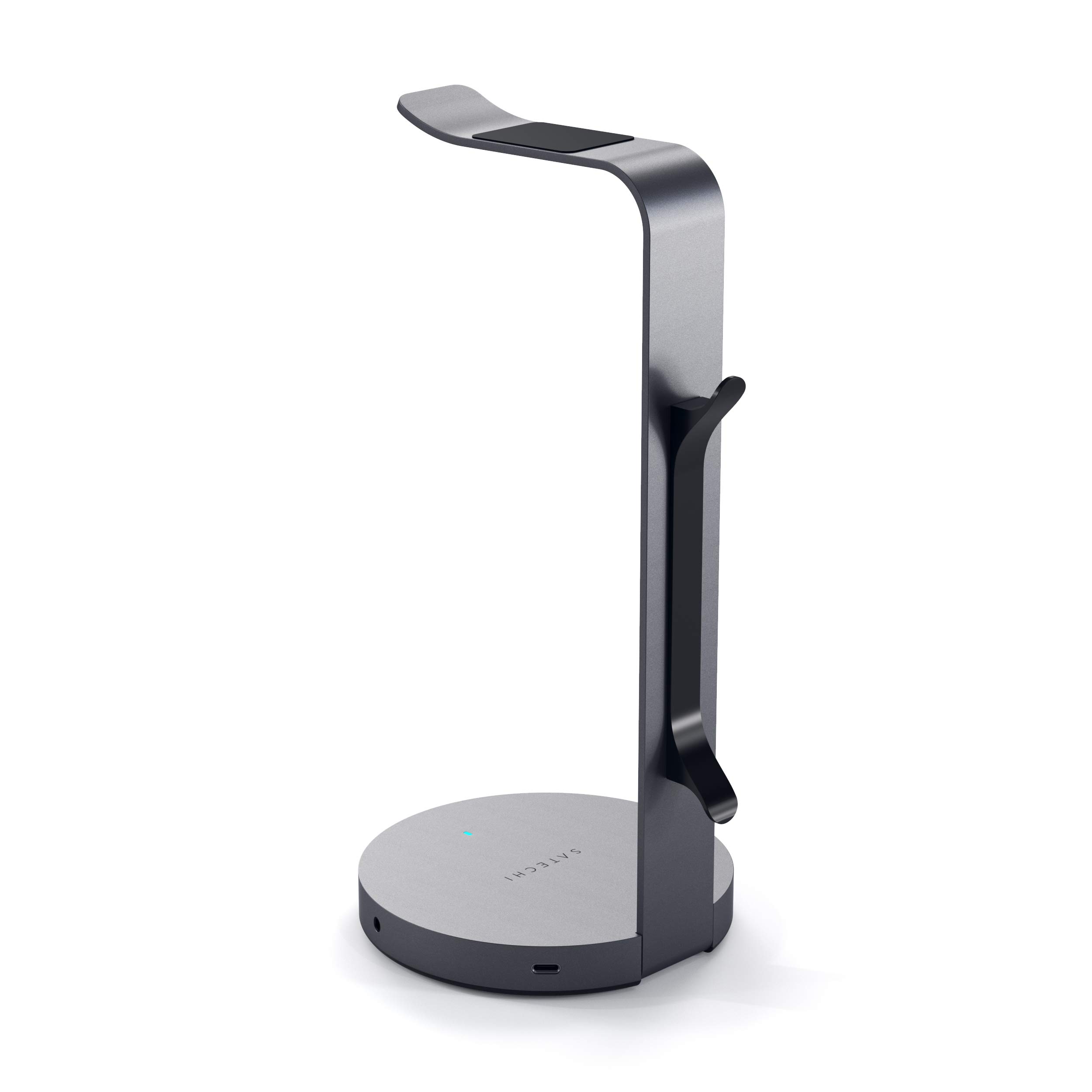 Satechi Aluminum USB Headphone Stand Holder with 3 USB 3.0 Ports & 3.5mm AUX Port - Universal Fit - Compatible, Bose, Sony, Beats, JBL, Panasonic, AKG (V2, Space Gray) - Image 4