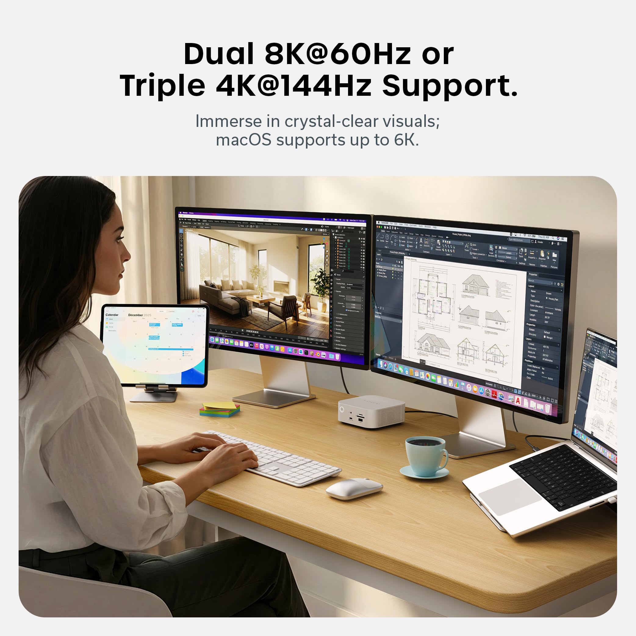 Satechi Certified Thunderbolt 5 Cable, 240W PD, 120Gb/s Data, Dual 8K@60Hz, Triple 4K@144Hz, Braided Thunderbolt 5/4/3, Compatible USB-C Cable for iPhone 17, MacBook Air/Pro, Laptops - Image 6