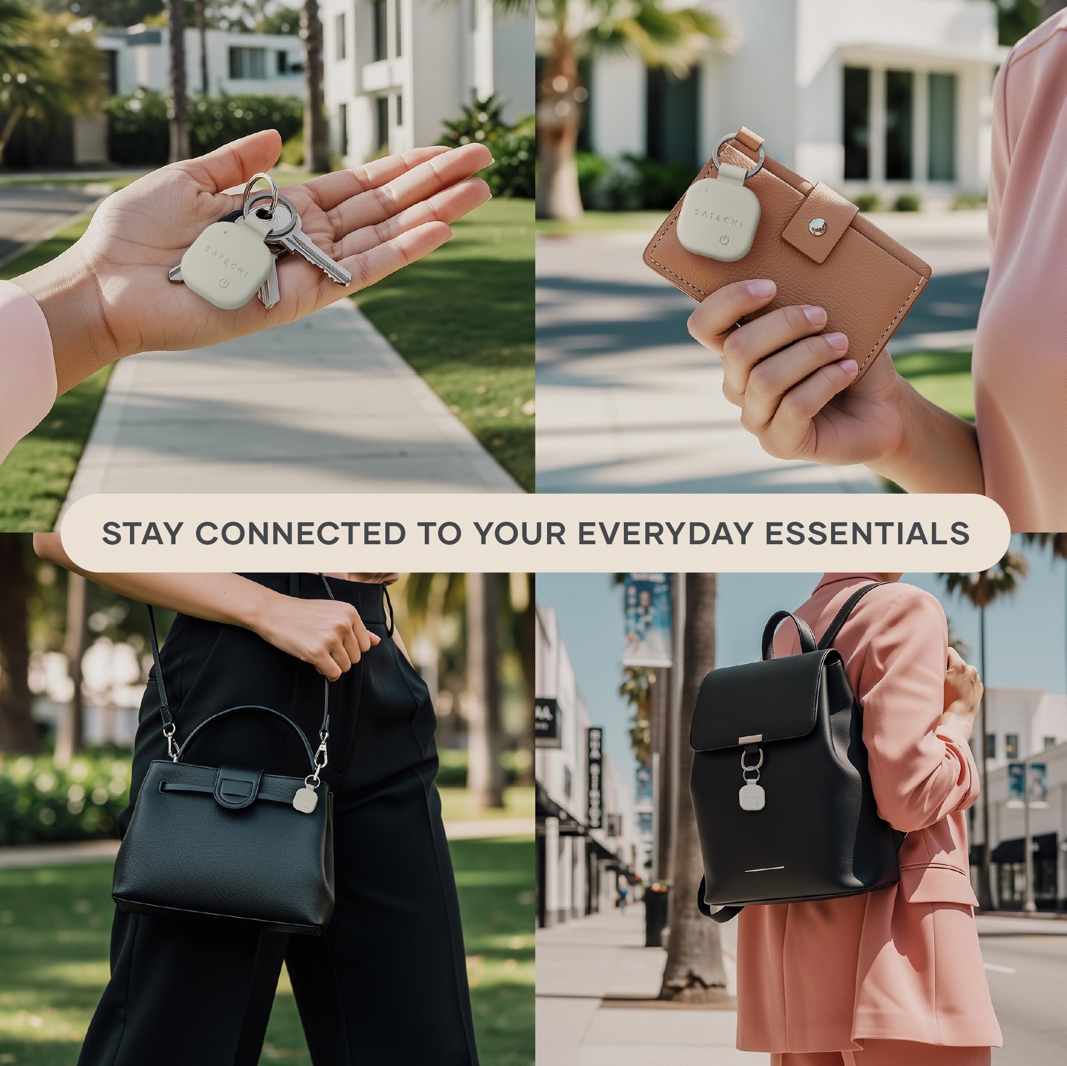 Satechi FindAll with Find My, Wallet Card & Keychain & Luggage Tag, Wireless Rechargeable, Location Tracker - Sand - Image 9