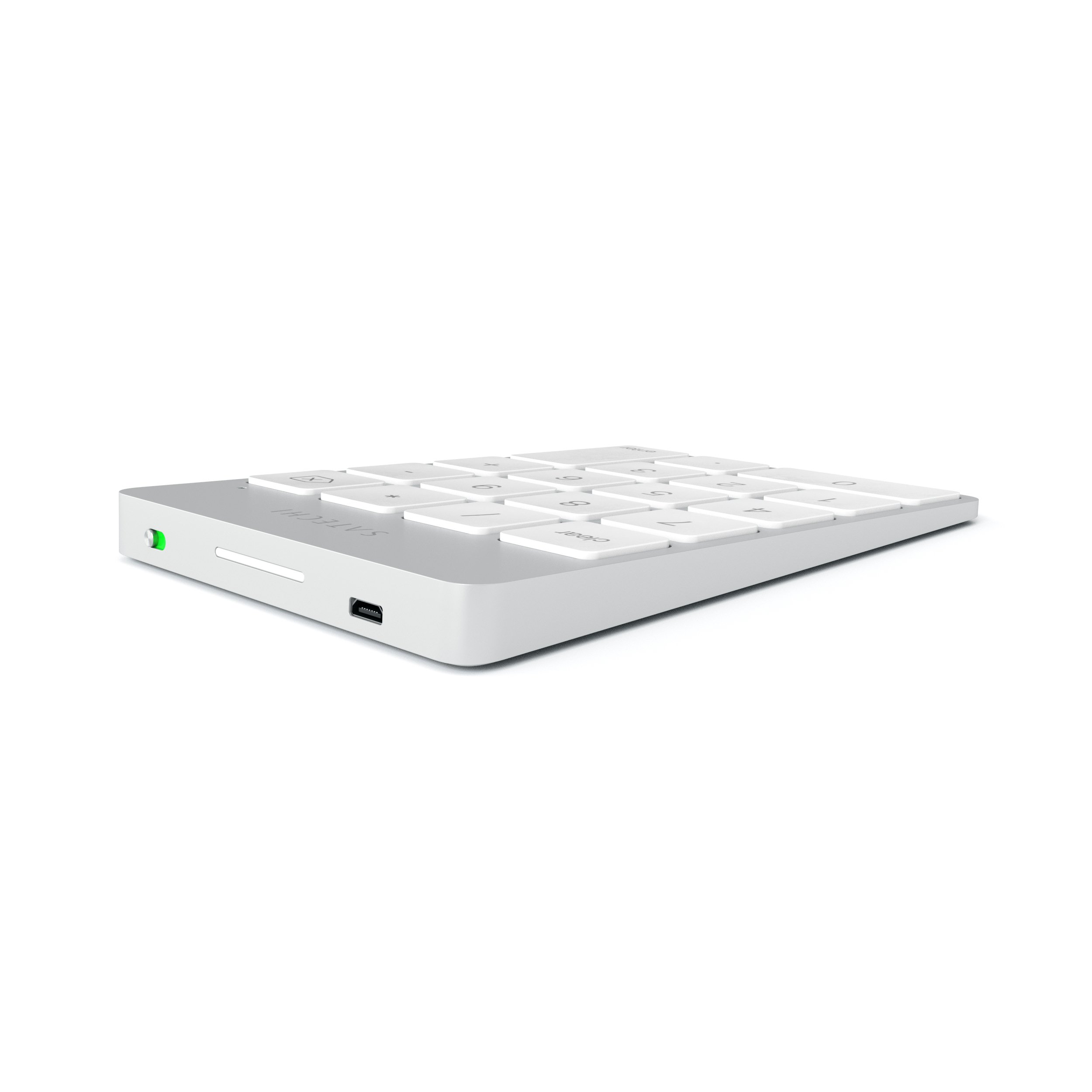 Satechi Slim Aluminum Bluetooth Keypad, Wireless Number Pad with 18 Keys, Micro USB Rechargeable Numpad, External Number Pad for MacBook Air/Pro M5/M4, iPad Air/Pro M5/M4/M3, iMac, PC - Silver - Image 6