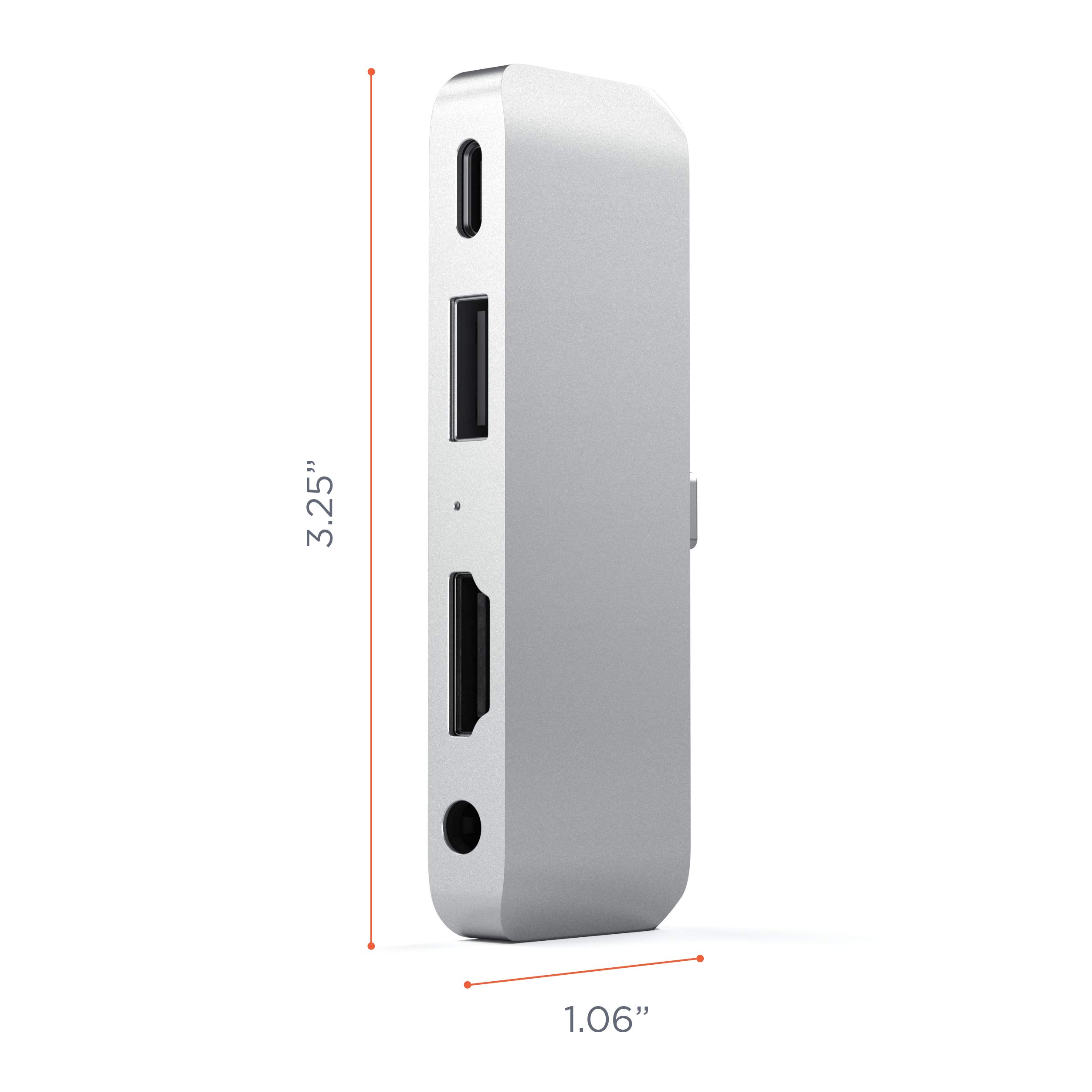 Satechi Type-C Mobile Pro Hub Adapter with USB-C PD Charging, 4K HDMI, USB 3.0 & 3.5mm Headphone Jack – for M2/ M1 iPad Pro, M1 iPad Air, iPad mini and More (Silver) - Image 4
