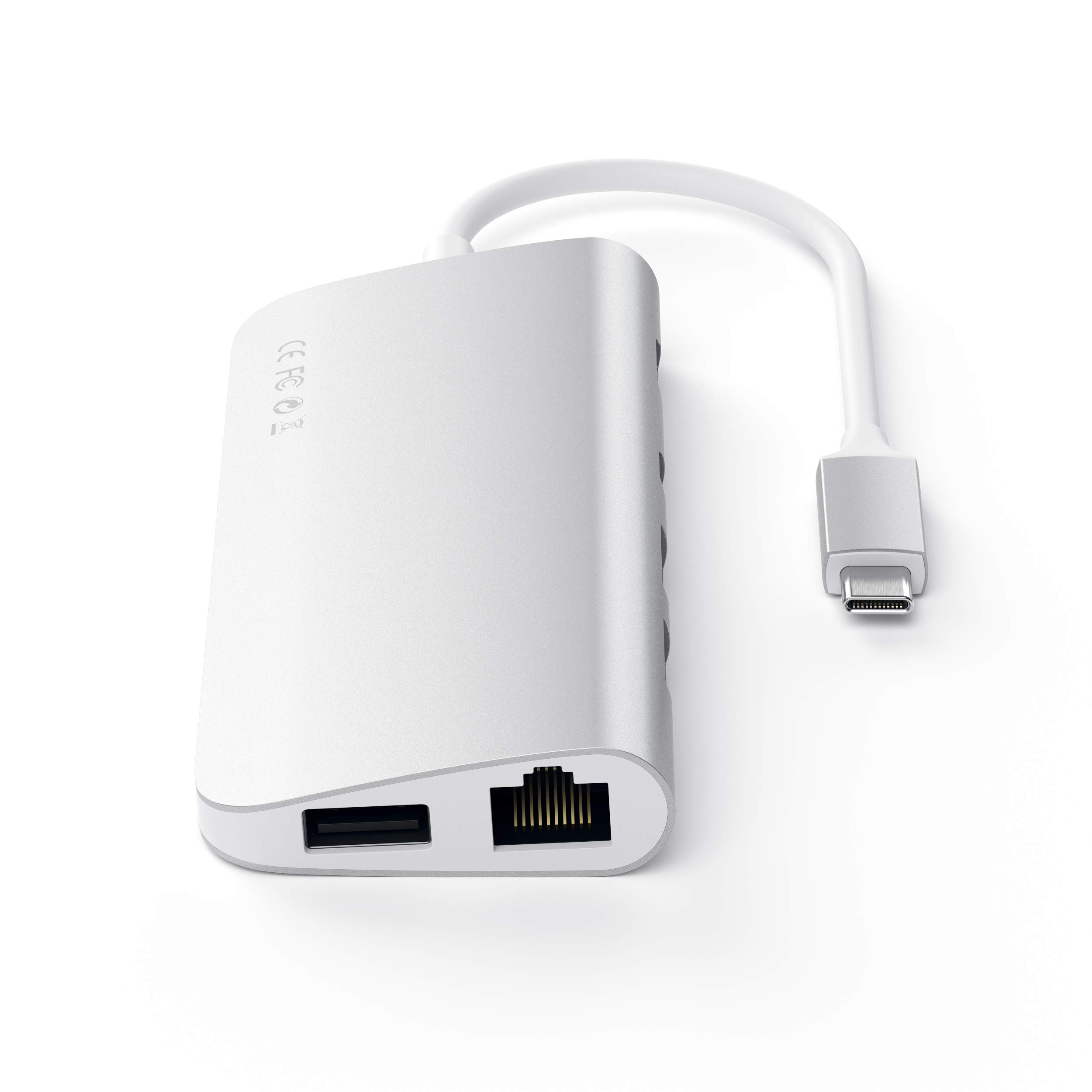 Satechi Type-C Multimedia Adapter with 4K HDMI, mini DP, USB-C PD, Gigabit Ethernet, USB 3.0, Micro/SD Card Slots - for M2/ M1 MacBook Pro, M2/ M1 MacBook Air (Silver) - Image 5
