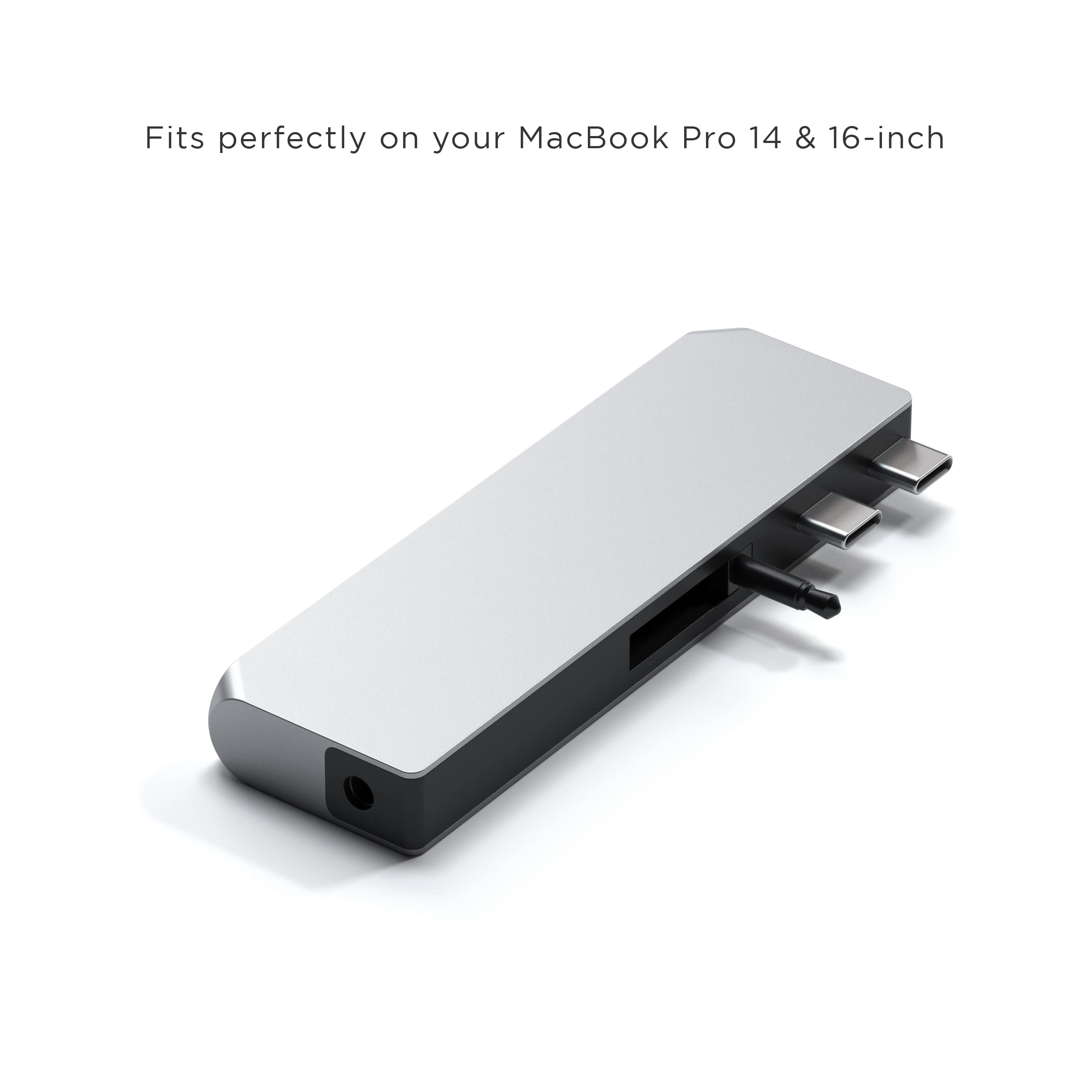 Satechi USB C Hub Multiport Adapter Pro Hub Mini, USBC Dongle with USB4 Port, USB C Data, 2 USB-A Data, Ethernet, Audio Jack, for MacBook Air/Pro M5/M4/M3/M2/M1 - Silver - Image 6